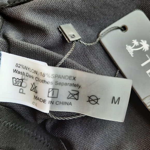 Tempt Me Black One Piece Pom Pom Ruffle Swimsuit Off Shoulder Swimwear Size M - Picture 10 of 12